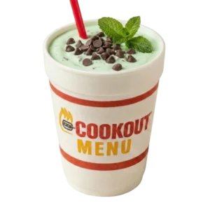 cookout's Chocolate Chip Mint shake