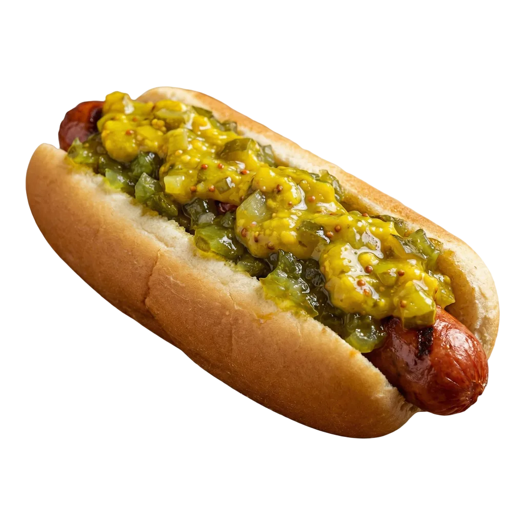 Mustard Relish Hot Dog