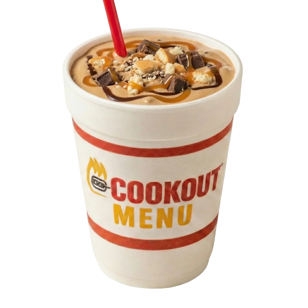 Cookout Dessert Menu (2026 Updated): Milkshakes, Ice Cream, and Dessert Options 21 Caramel-Fudge Milkshake