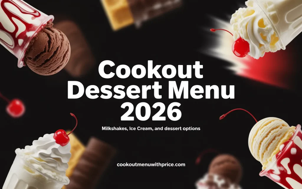 Cookout Dessert Menu (2026 Updated): Milkshakes, Ice Cream, and Dessert Options 1 cookout dessert menu
